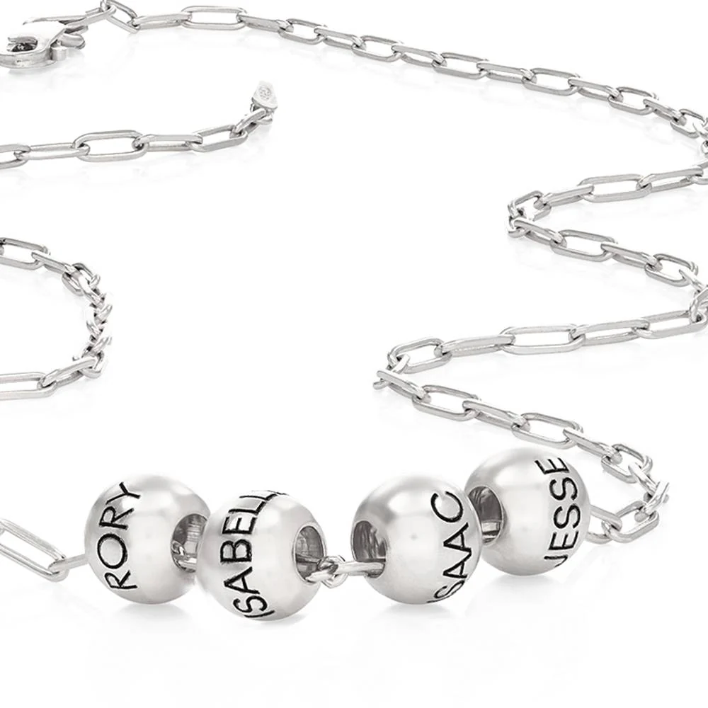 The Balance Bead Necklace in Silver - Image 3