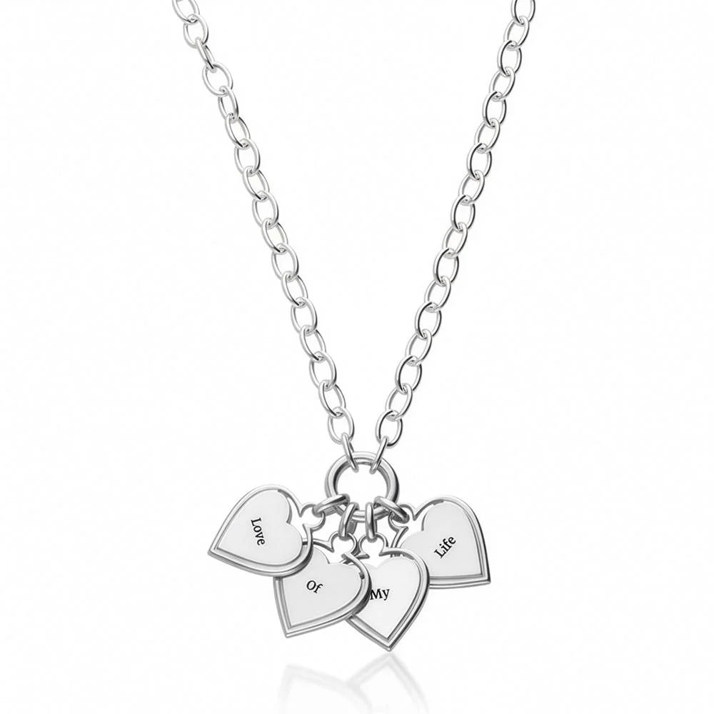 Heart-to-Heart Engravable Necklace in Sterling Silver - Image 4