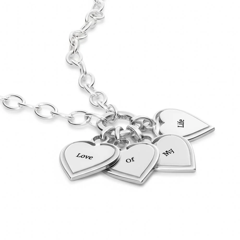 Heart-to-Heart Engravable Necklace in Sterling Silver - Image 5
