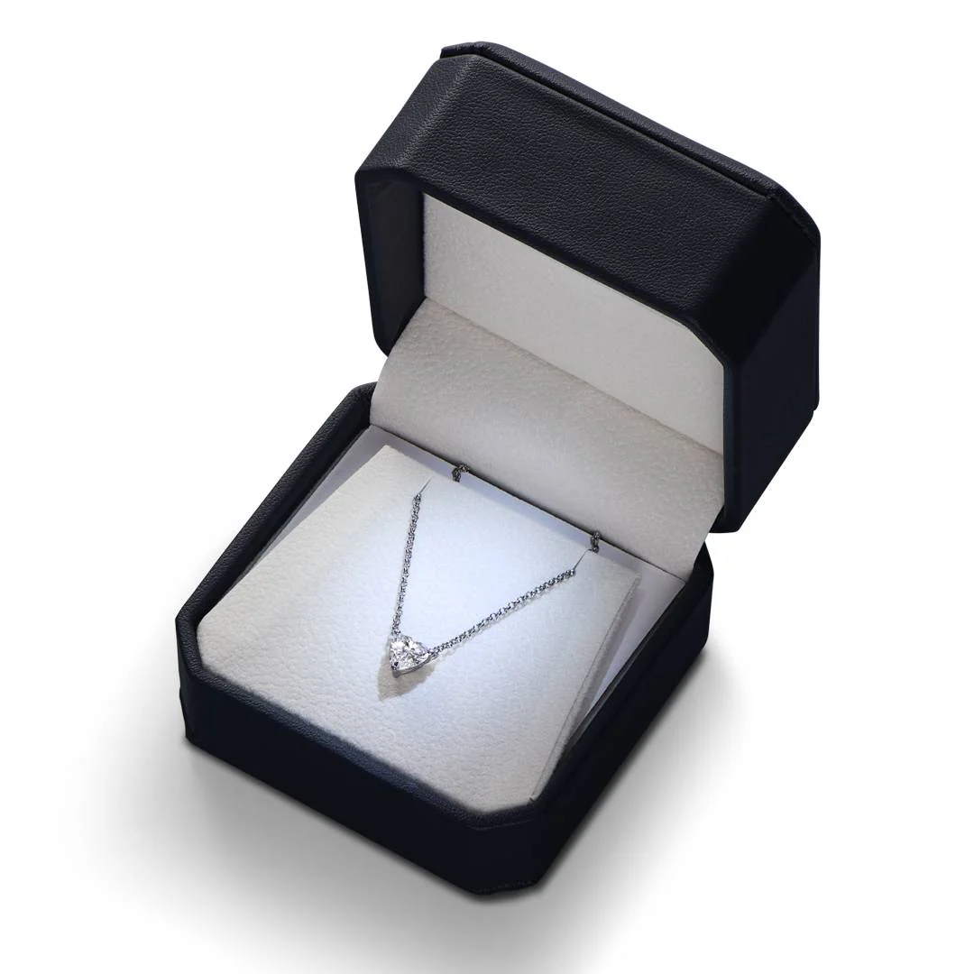 Eternal Heart Diamond Necklace with 1CT Diamond in Sterling Silver - Image 7