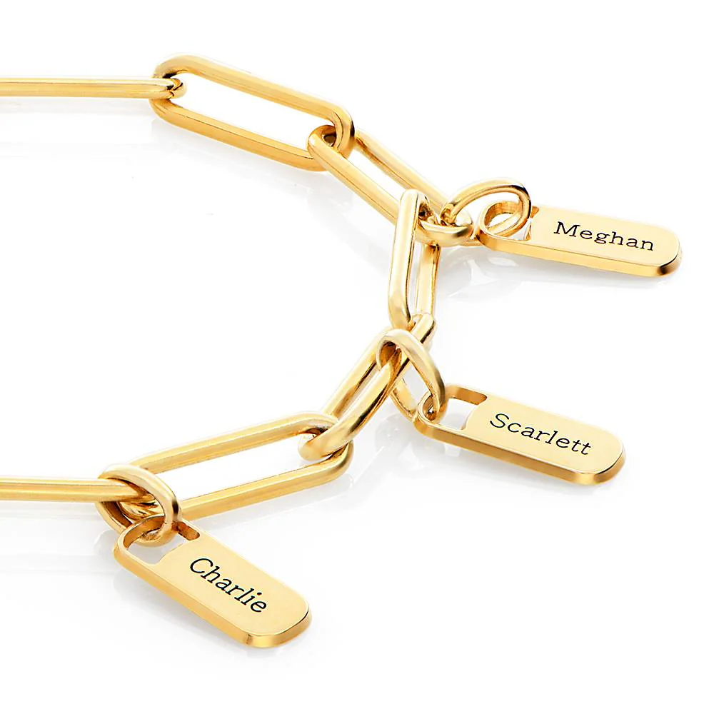 Rory Chain Link Bracelet with Custom Charms in Gold Plating - Image 3