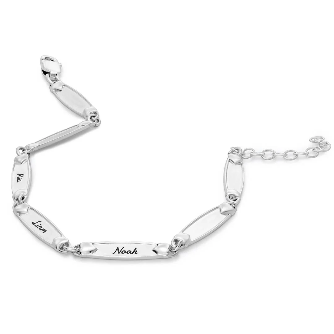Link to My Heart Name Bracelet in Sterling Silver - Image 4