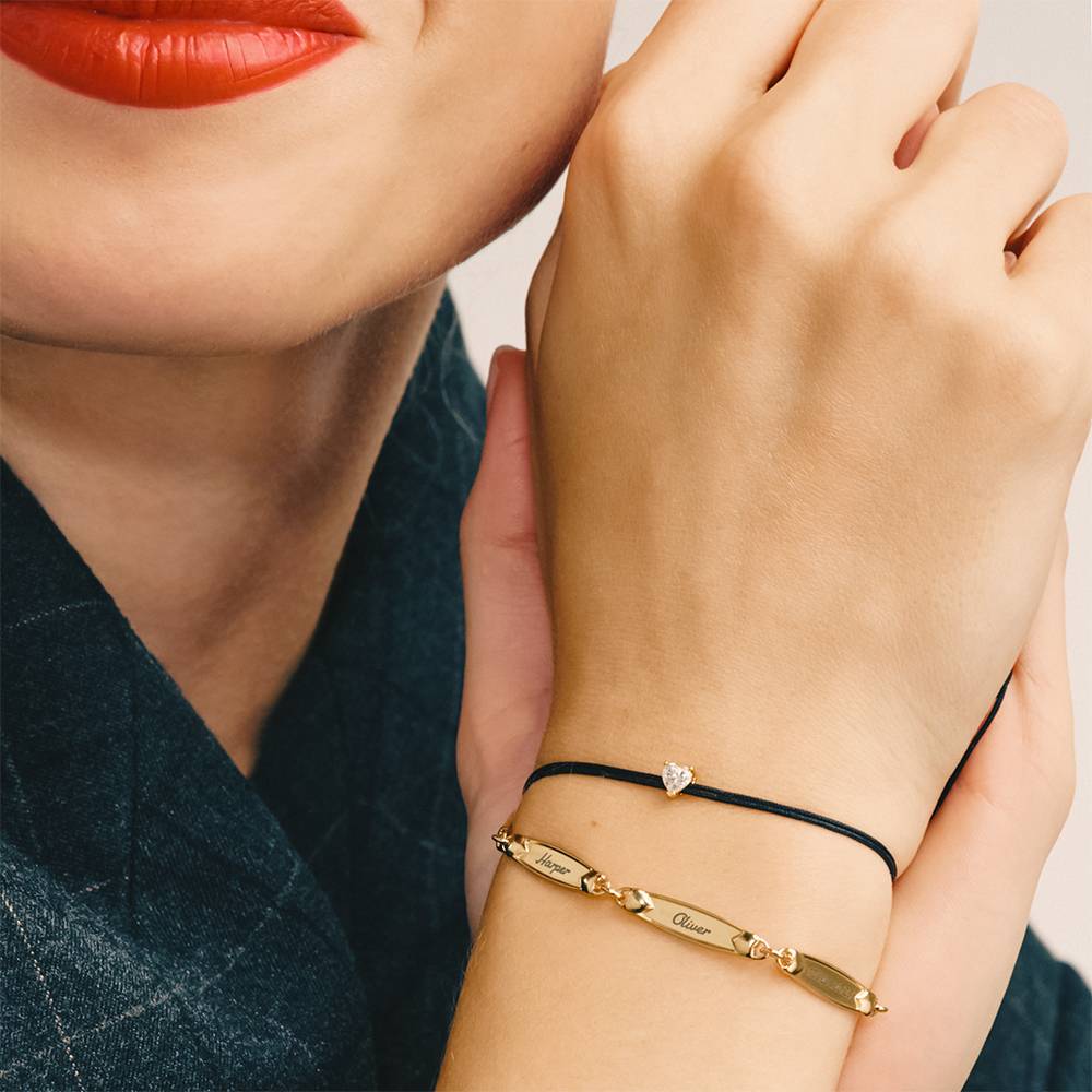 Link to My Heart Name Bracelet in Gold Plating - Image 2
