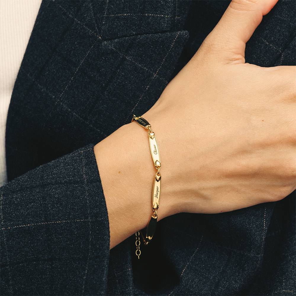 Link to My Heart Name Bracelet in Gold Plating - Image 3