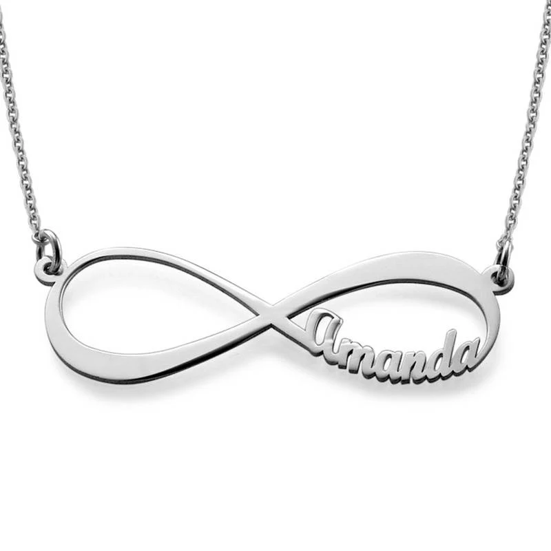 Infinity Name Necklace in Silver