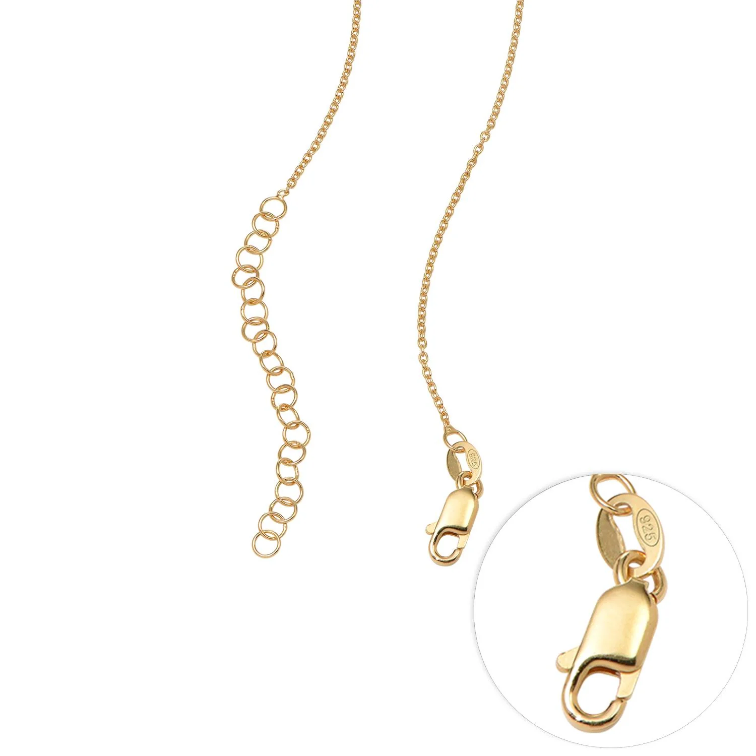 Small Carrie Name Necklace with Diamond in Gold Plating - Image 3