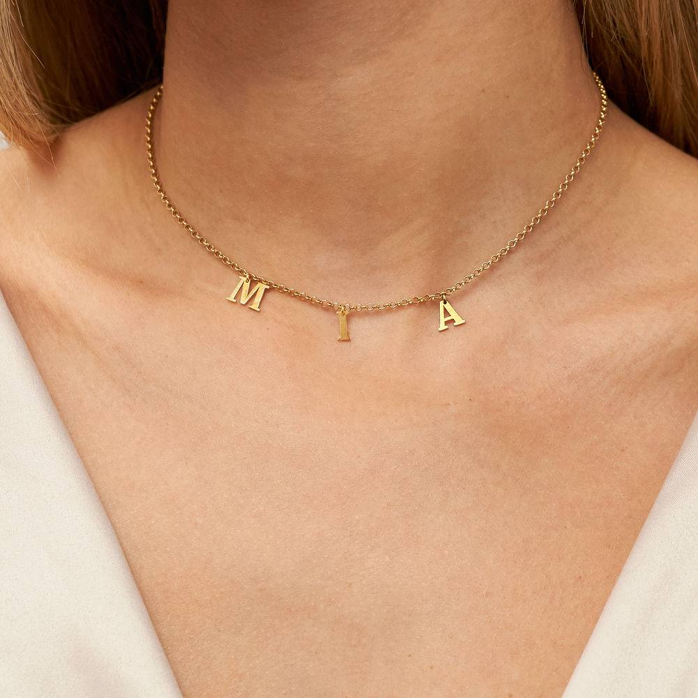 Initial Choker Name Necklace in Gold Plating - Image 2