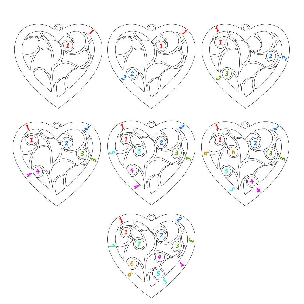 Heart Family Tree Necklace with Birthstones in Gold Plating - Image 5