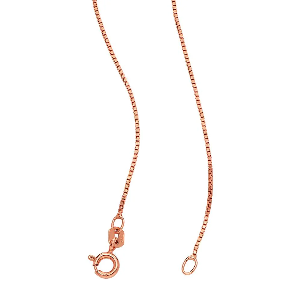 Russian Ring Necklace with 2 Rings and Birthstones in Rose Gold Plating - Image 3