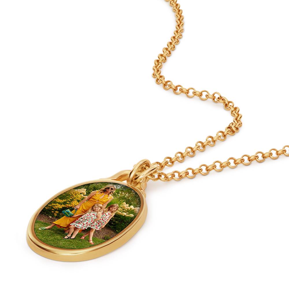 The Keepsake Oval Photo Necklace in Gold Plating - Image 3