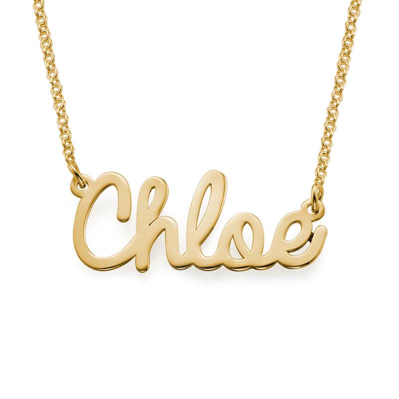 Cursive Name Necklace in Gold Plating