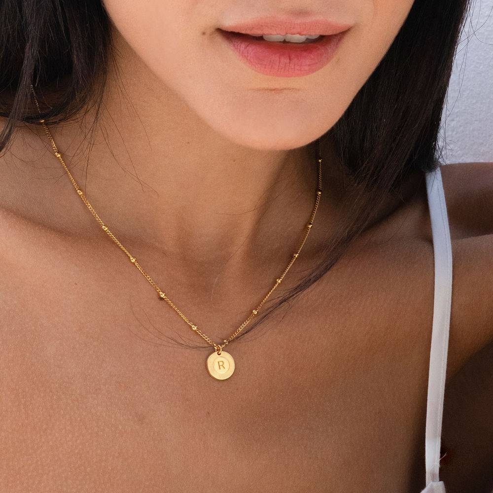Mini Rayos Initial Necklace in Gold Plating - Image 2
