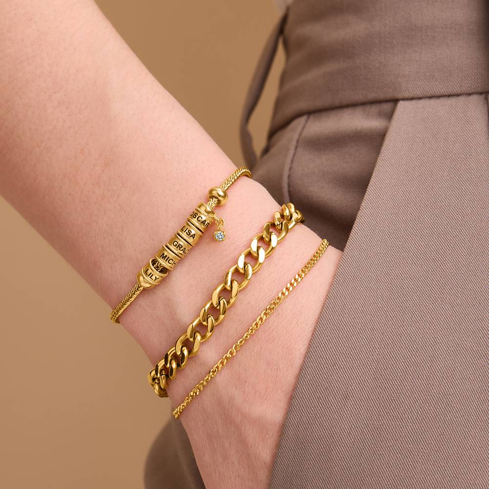 Lena Toggle Bracelet with Diamond in Gold Plating - Image 4