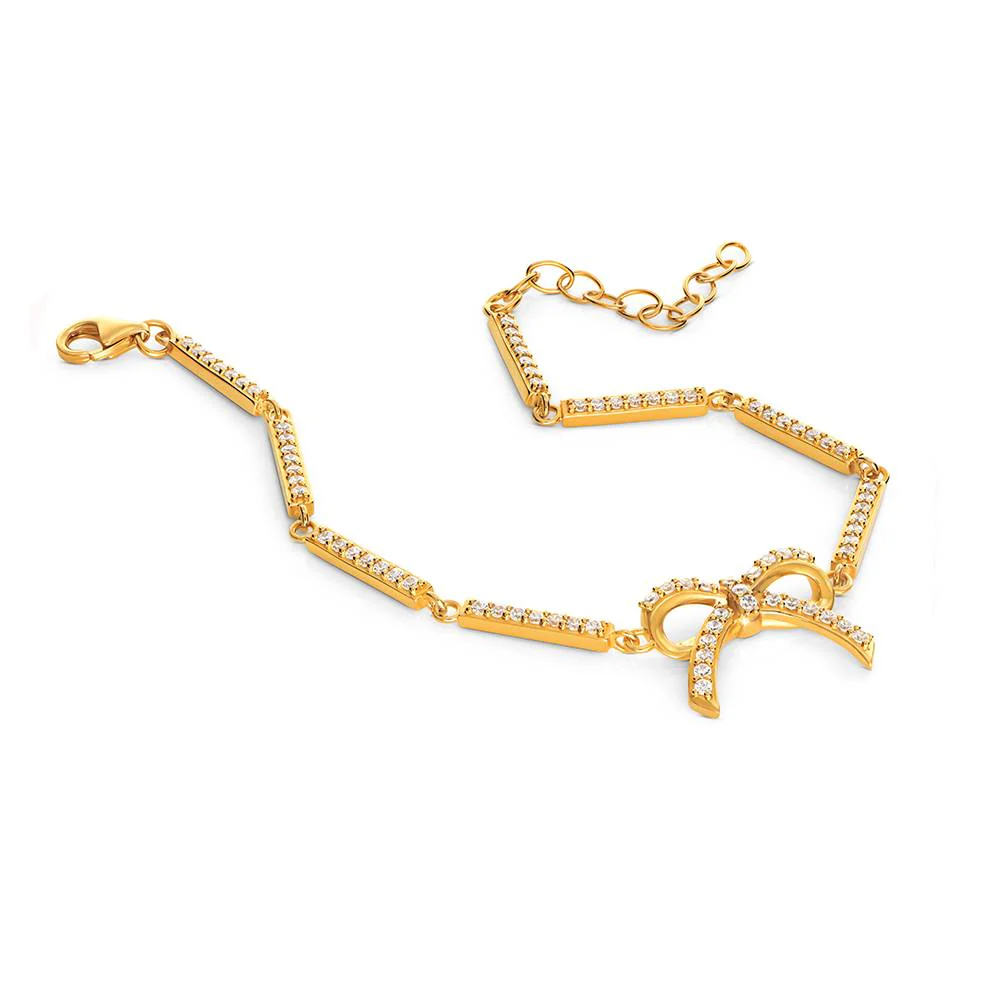 Shine Bright Bow Bracelet in Gold Plating - Image 4