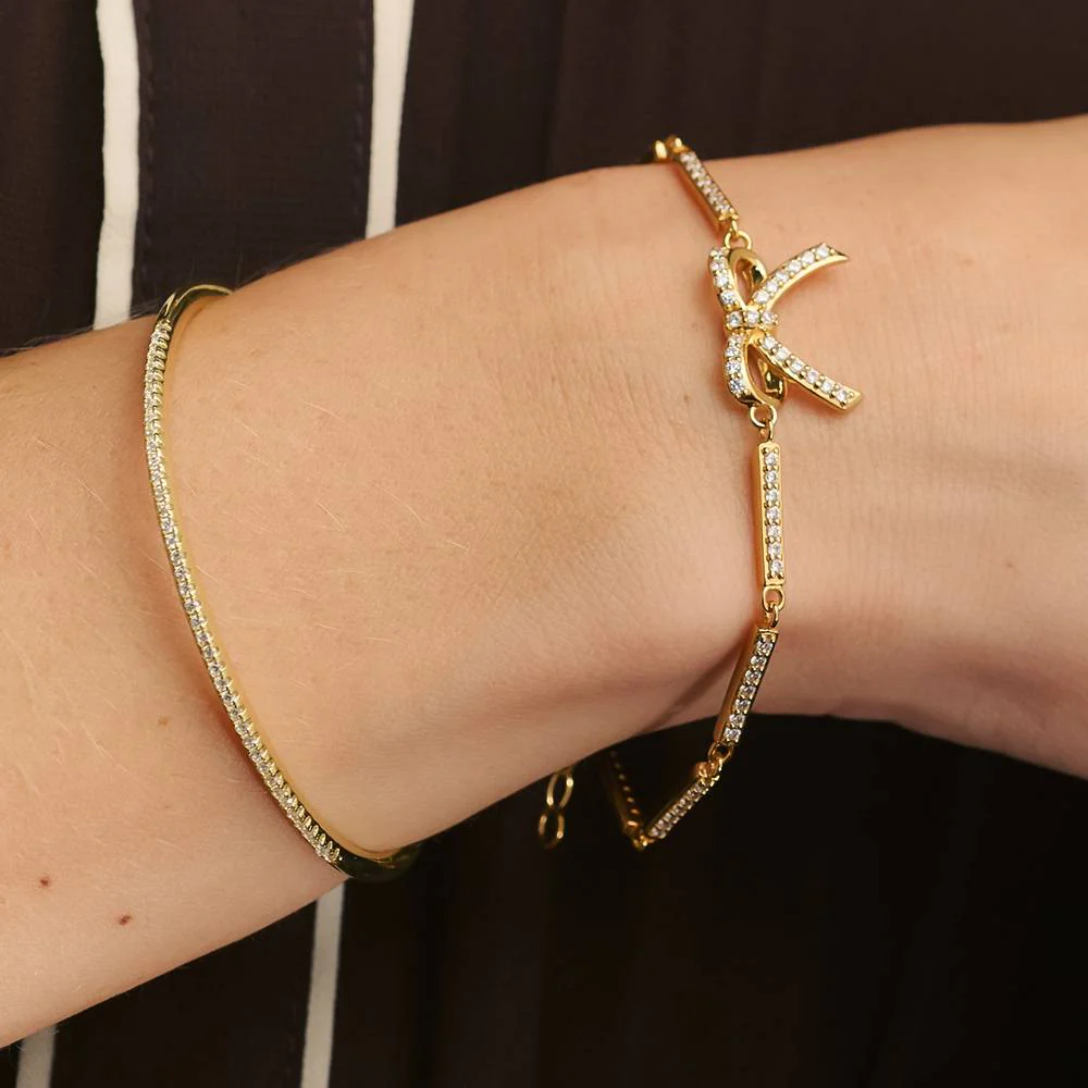 Shine Bright Bow Bracelet in Gold Plating - Image 5