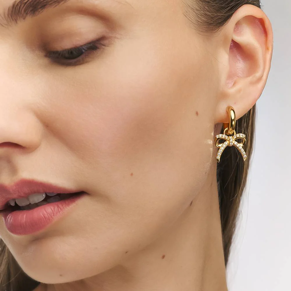 Tied To You Hoop Bow Earrings in Vermeil - Image 5
