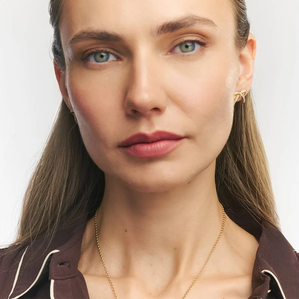 Shine Bright Bow Earrings in Vermeil - Image 4