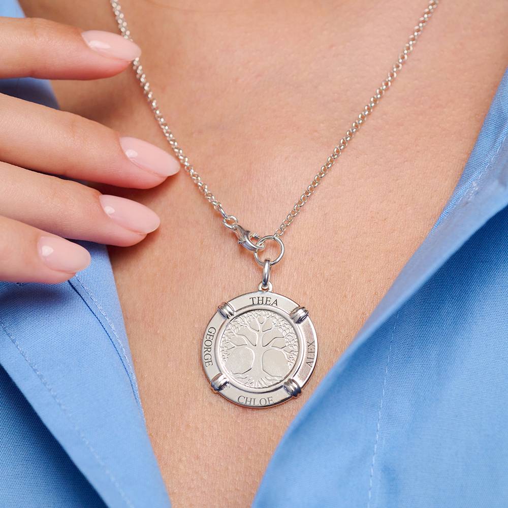 Family Roots Personalized Name Necklace 925 Sterling Silver - Image 3