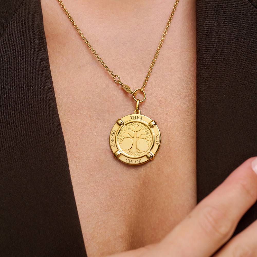 Family Roots Personalized Name Necklace in 18K Gold Vermeil - Image 3