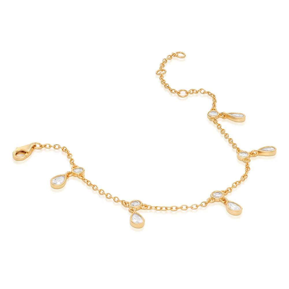 Halo Drop Cable Bracelet in Vermeil - Image 2
