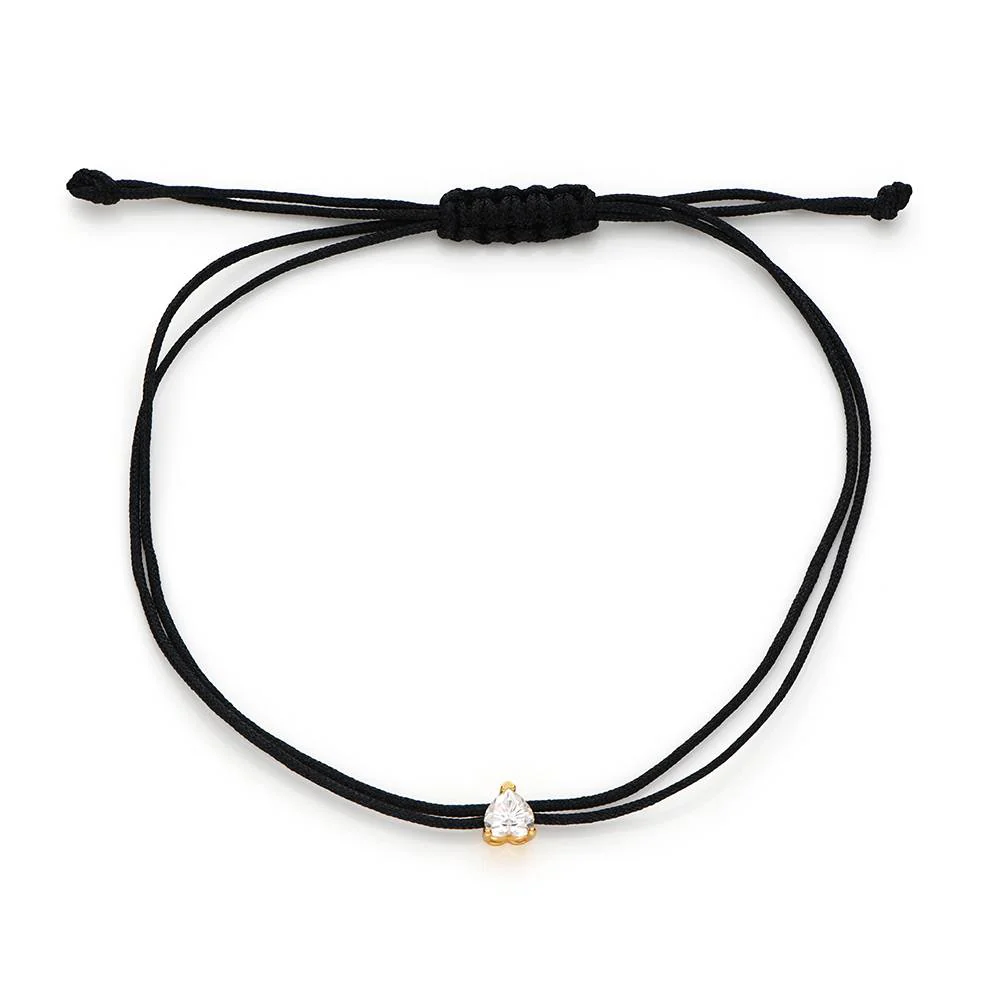 Tethered Heart Adjustable Cord Bracelet