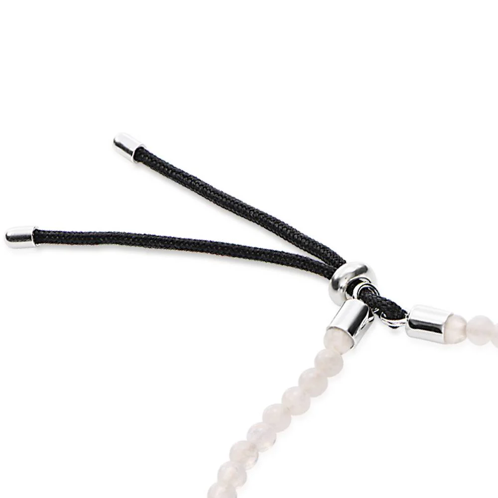 Speak Now Beaded Bracelet with White Moon Stones in Sterling Silver - Image 6