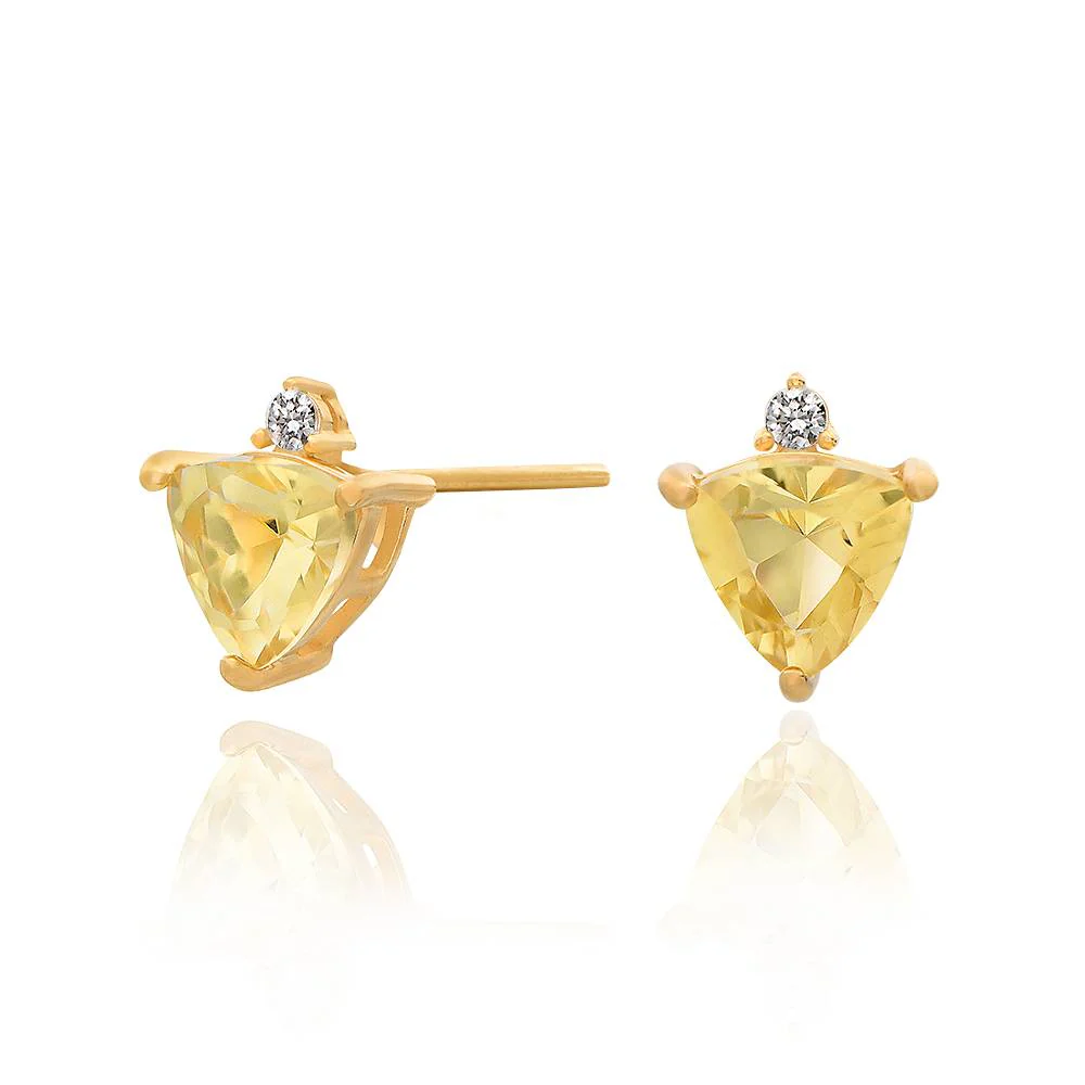 Aurora Birthstone Stud Earrings in 18K Gold Vermeil