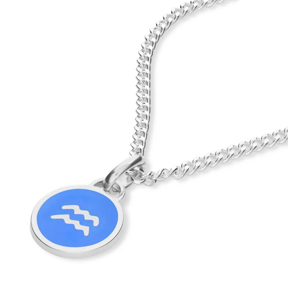 Personalized Token Enamel Necklace in Sterling Silver - Image 5