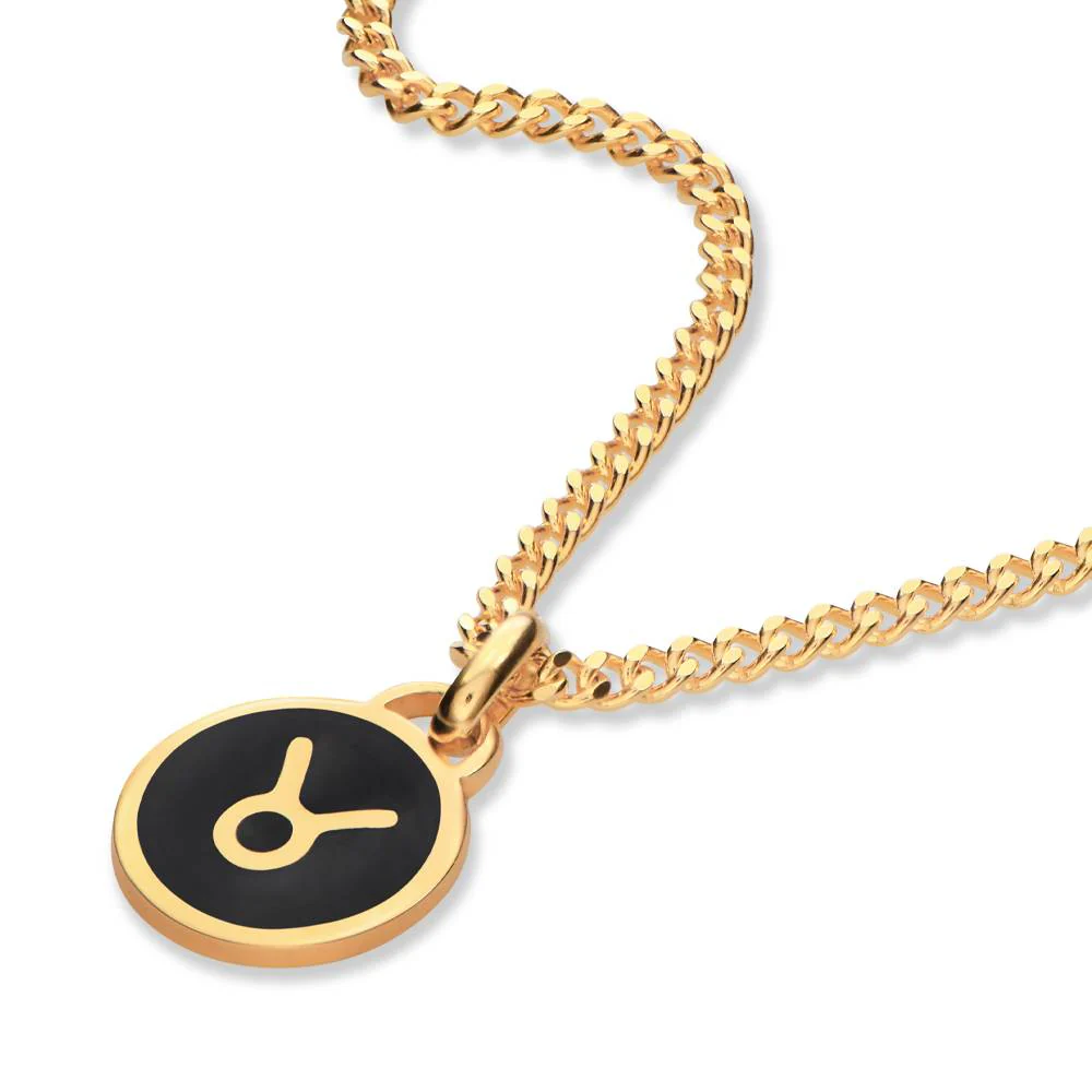 Personalized Token Enamel Necklace in 18K Gold Vermeil - Image 4