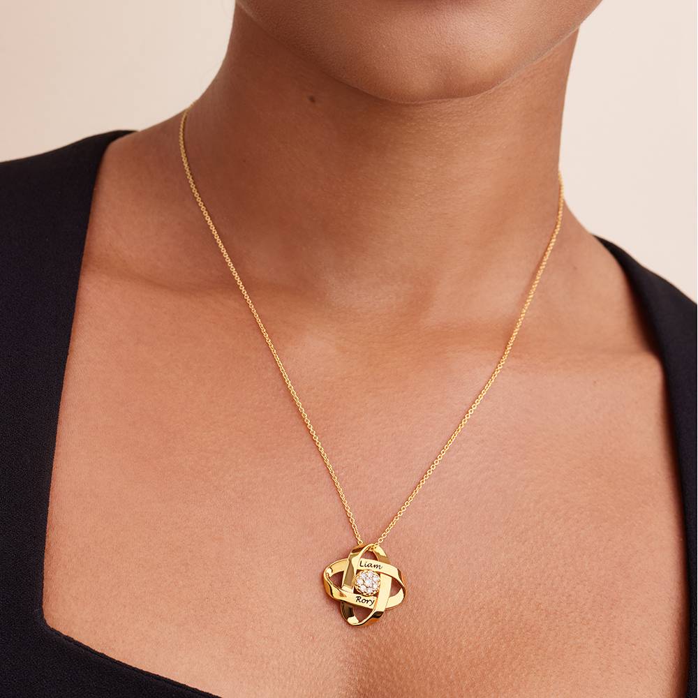 Galaxy Necklace with 0.19CT Diamonds in 10K Yellow Gold - Image 4
