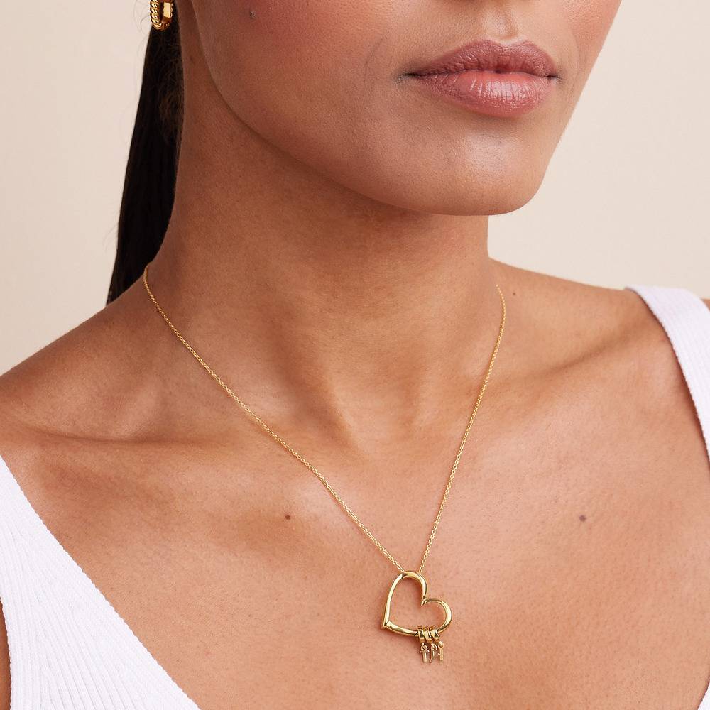 Delina Necklace with Drop Initials in 10K Yellow Gold - Image 4