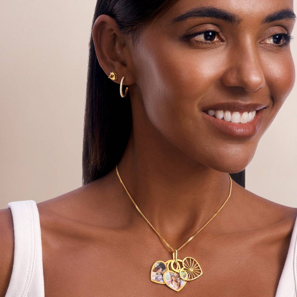 Amorette Photo Pendant Necklace with Diamond in 18K Gold Vermeil - Image Necklace - Image 6