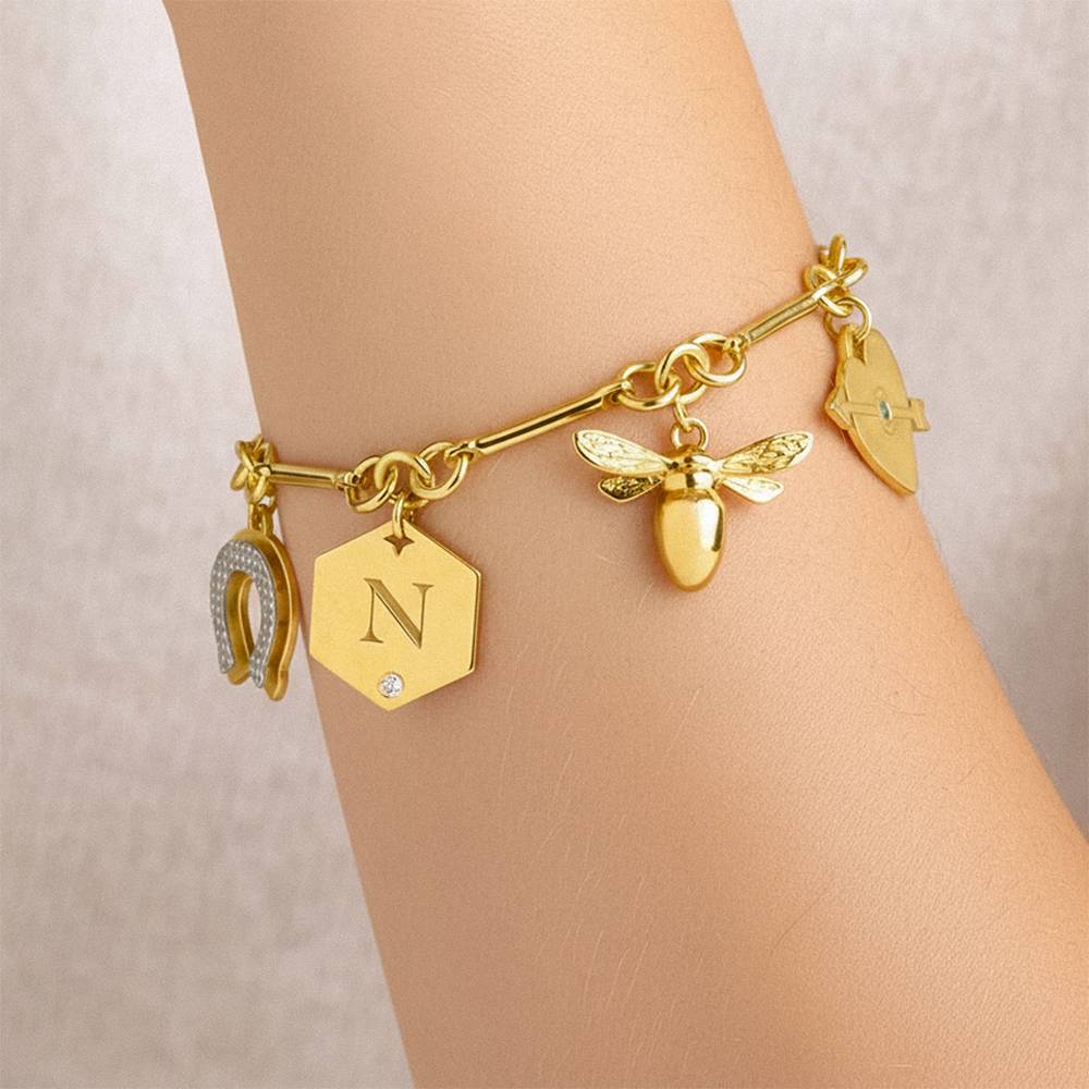 Be Lucky Charm Bracelet in Gold Finish - Nicky Hilton Collection - Image 3