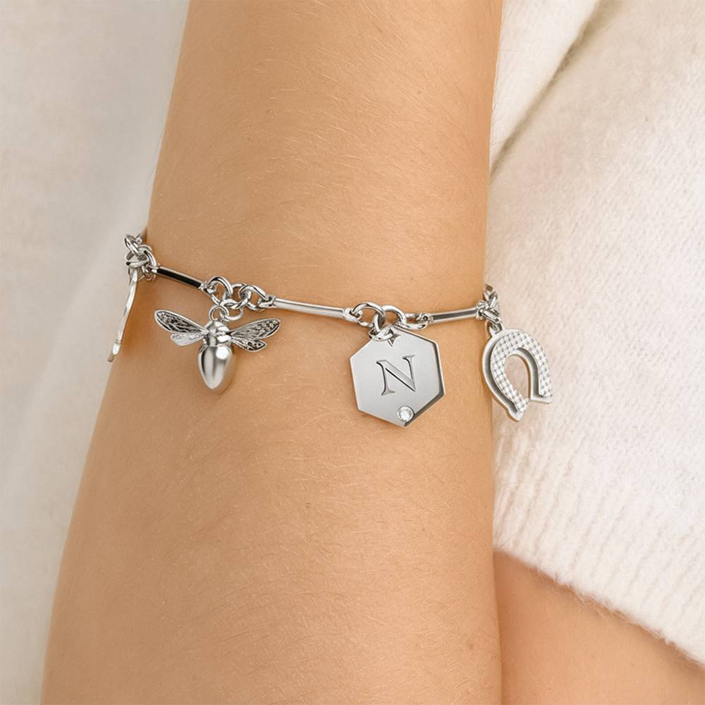 Be Lucky Charm Bracelet in Silver Finish - Nicky Hilton Collection - Image 3