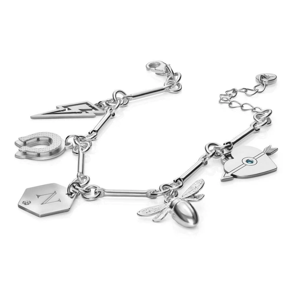 Be Lucky Charm Bracelet in Silver Finish - Nicky Hilton Collection - Image 4