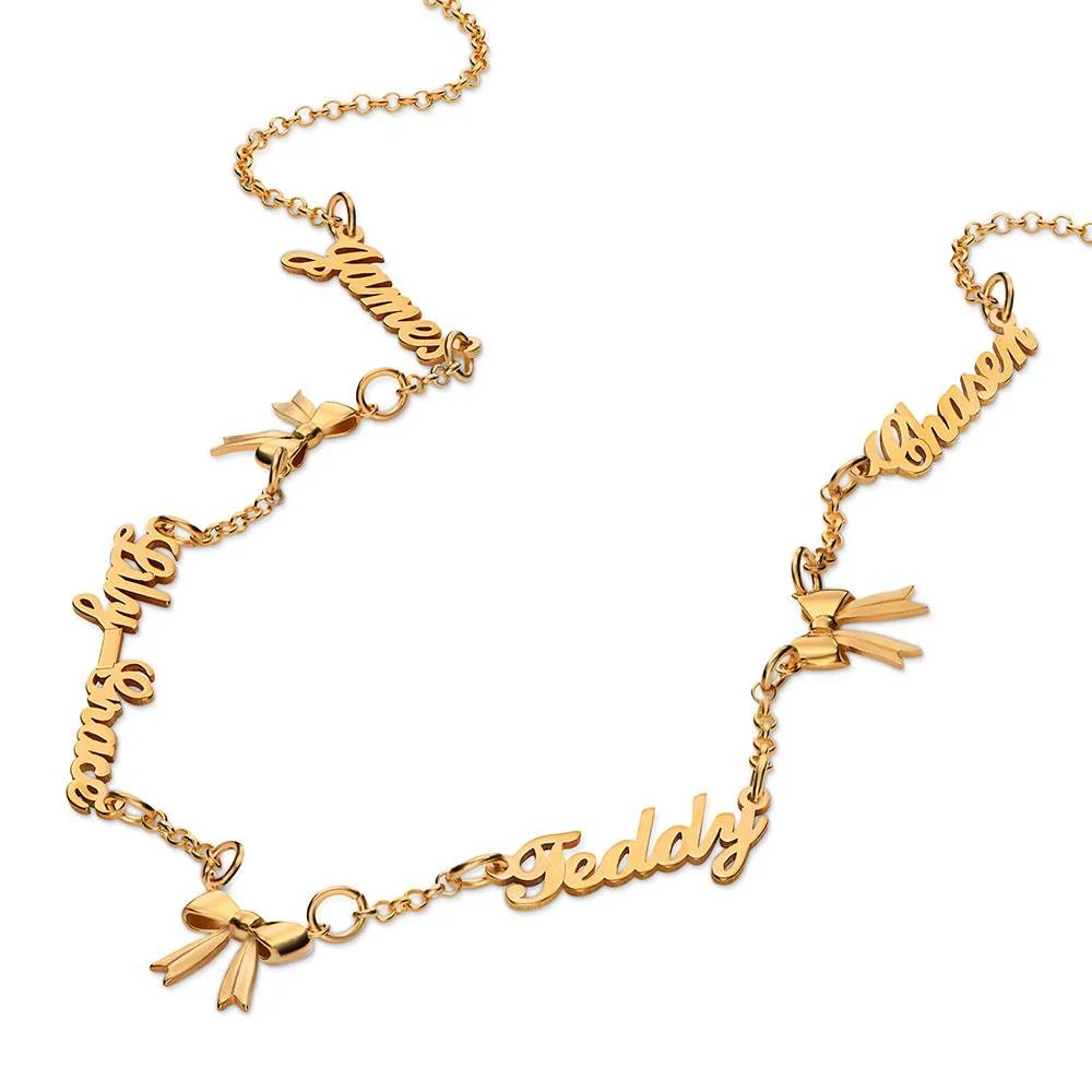 Be My Bow Multi-name Necklace in Gold Vermeil - Nicky Hilton Collection - Image 3