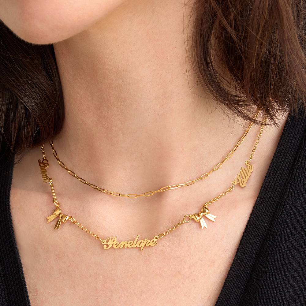 Be My Bow Multi-name Necklace in Gold Vermeil - Nicky Hilton Collection - Image 4