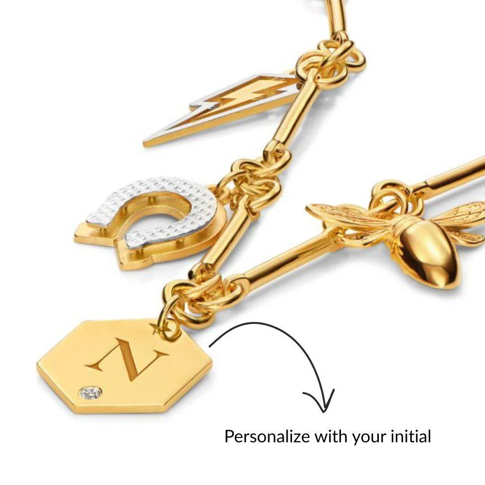 Personalized Charms Necklace in Gold Finish - Nicky Hilton Collection - Image 5