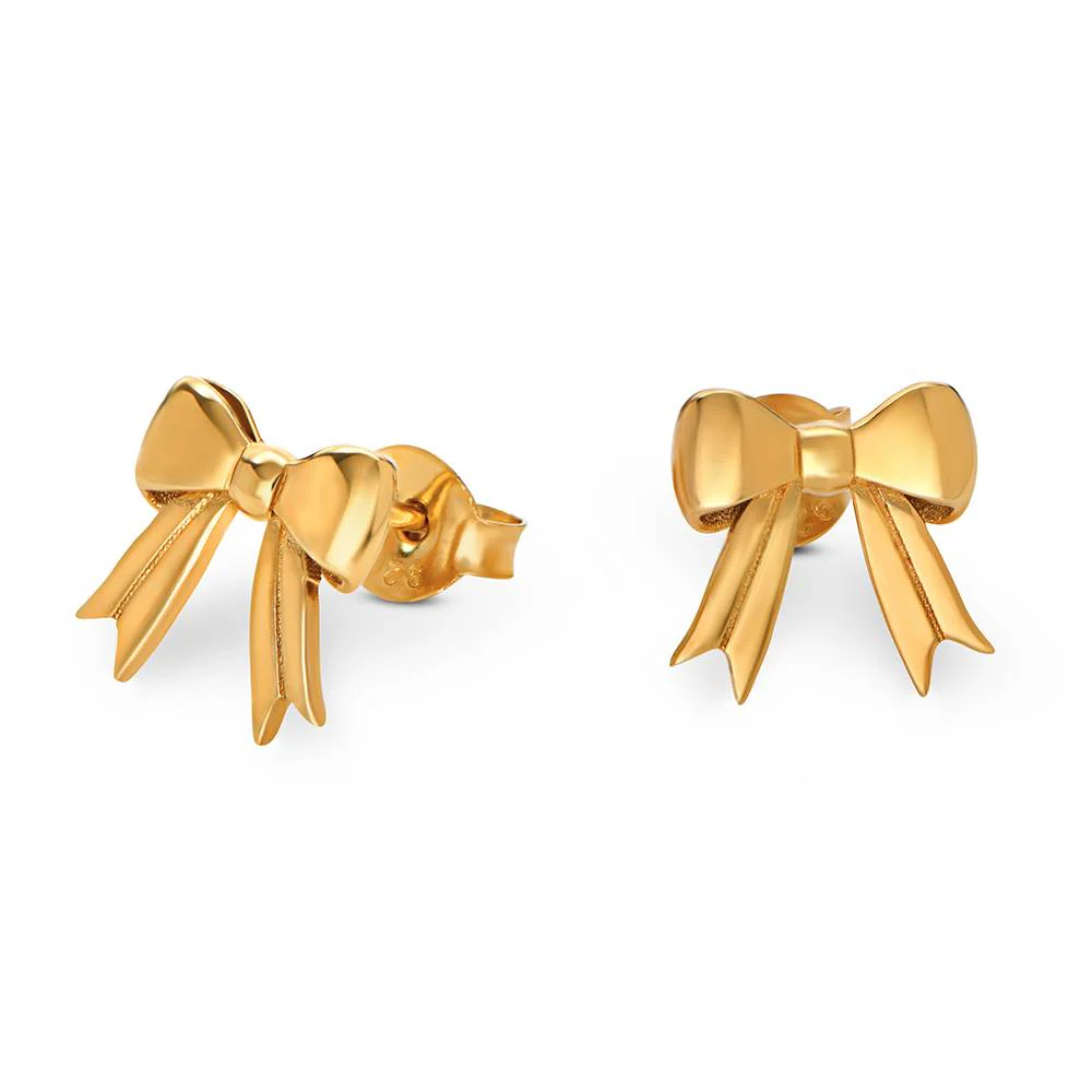 Forever Bows Stud Earrings in Gold Vermeil - Nicky Hilton Collection - Image 4