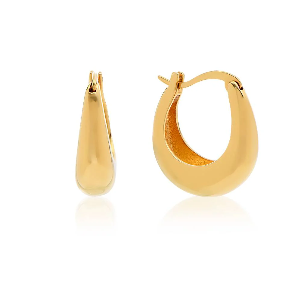 Vienna Waterdrop Huggies in 18K Gold Plating
