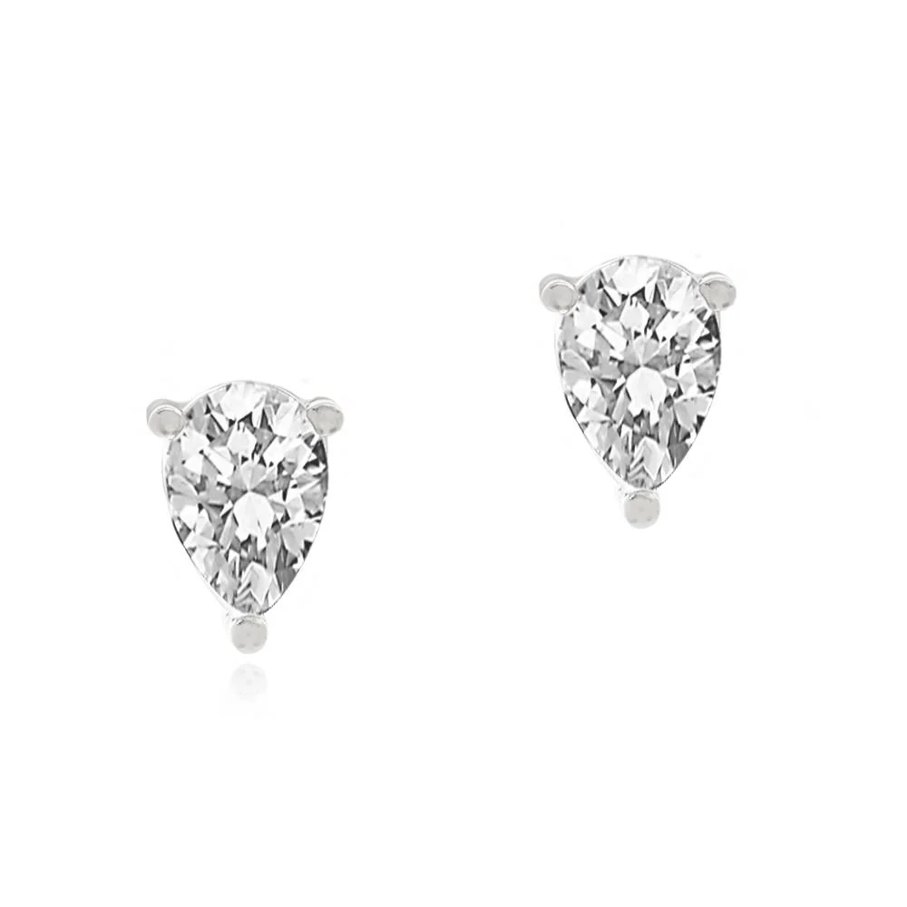 Raquel Triangle Stud Earrings in Sterling Silver - Image 3