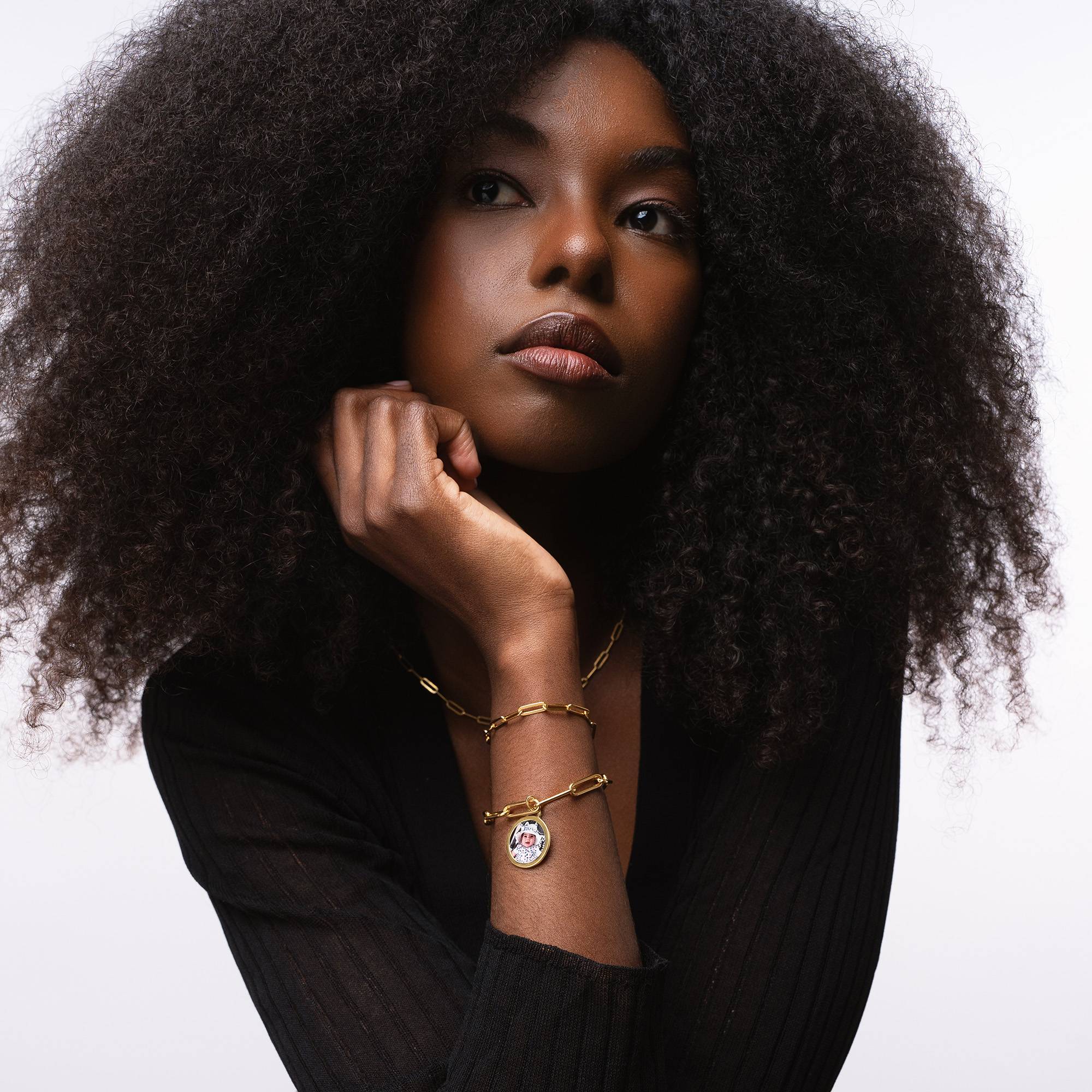 The Sweetest Photo Pendant Bracelet in 18K Gold Vermeil - Image bracelet - Image 2