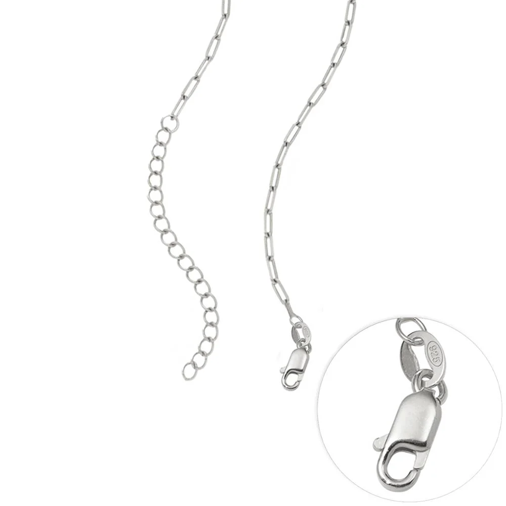 12 Month Calendar Heart Necklace with Birthstones in Sterling Silver - Image 6