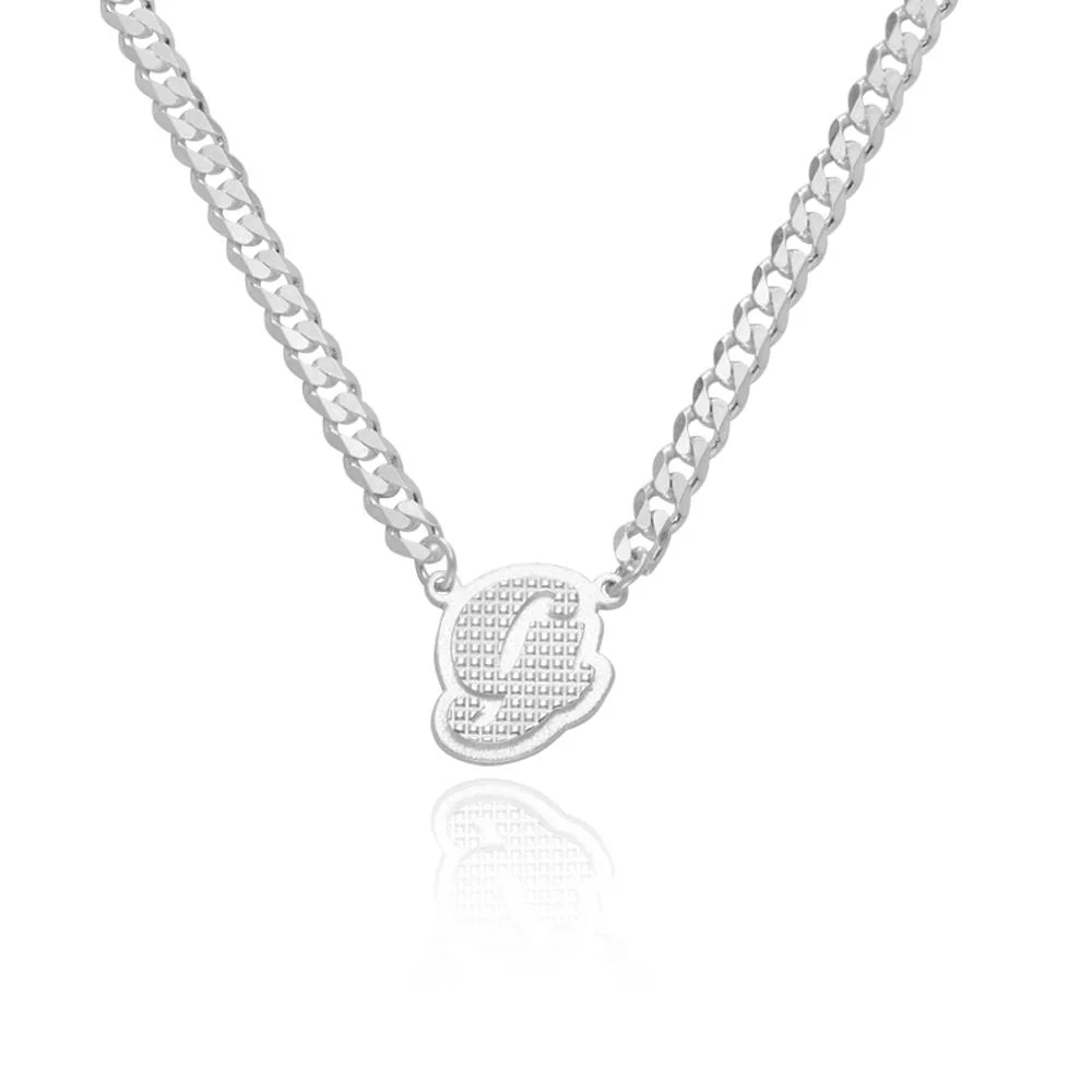 Iconic Double Plated Intial Necklace in Sterling Silver