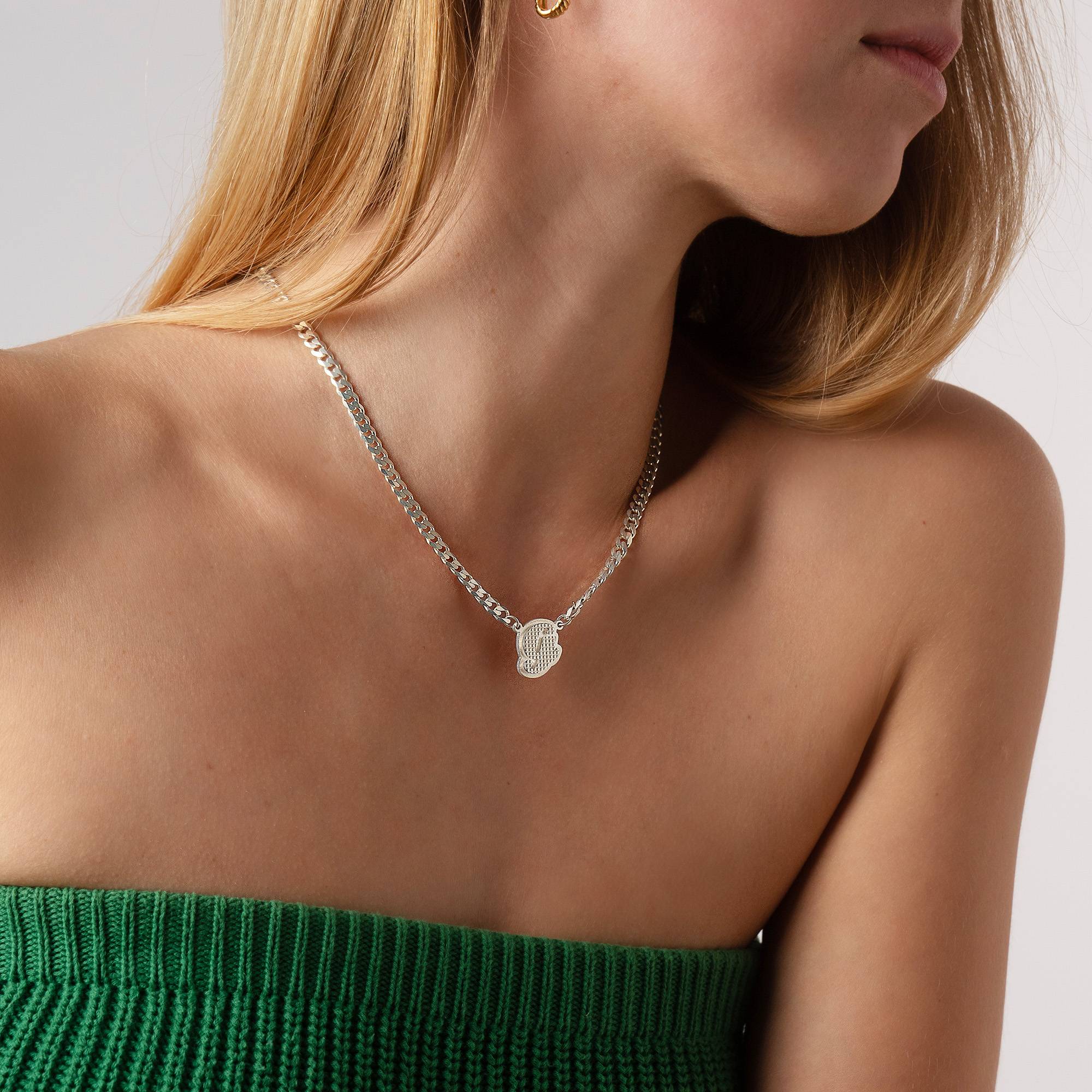 Iconic Double Plated Intial Necklace in Sterling Silver - Image 2