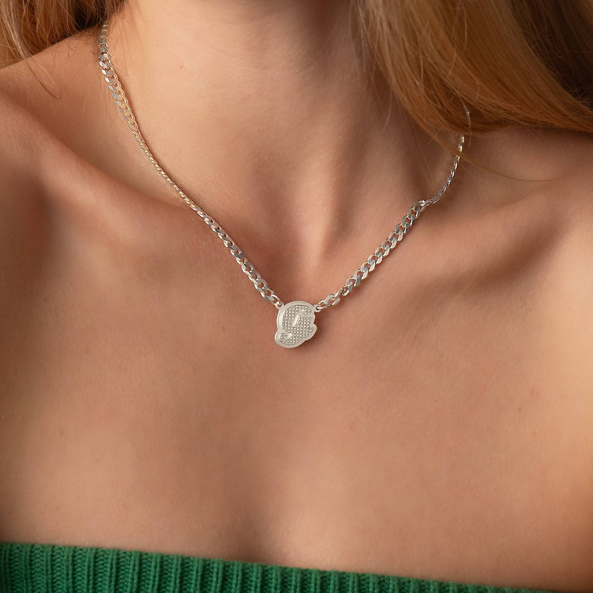 Iconic Double Plated Intial Necklace in Sterling Silver - Image 3