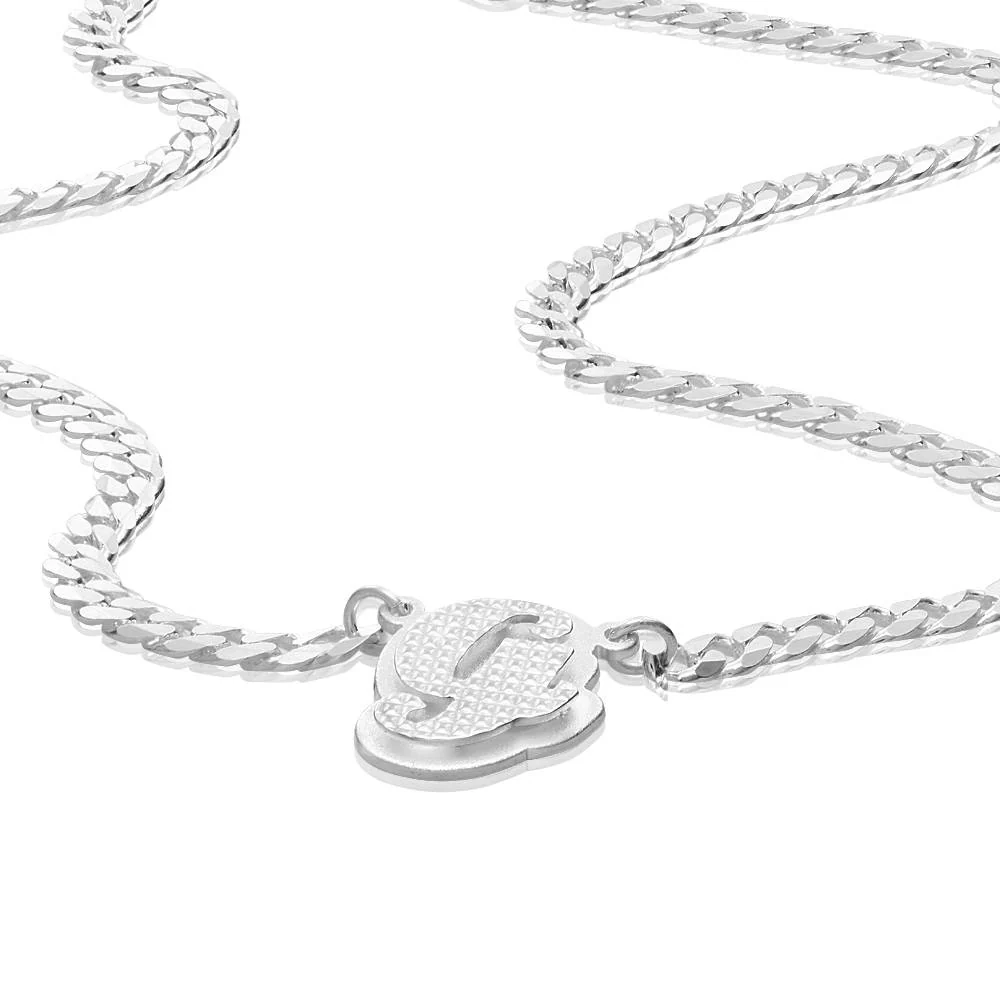 Iconic Double Plated Intial Necklace in Sterling Silver - Image 4