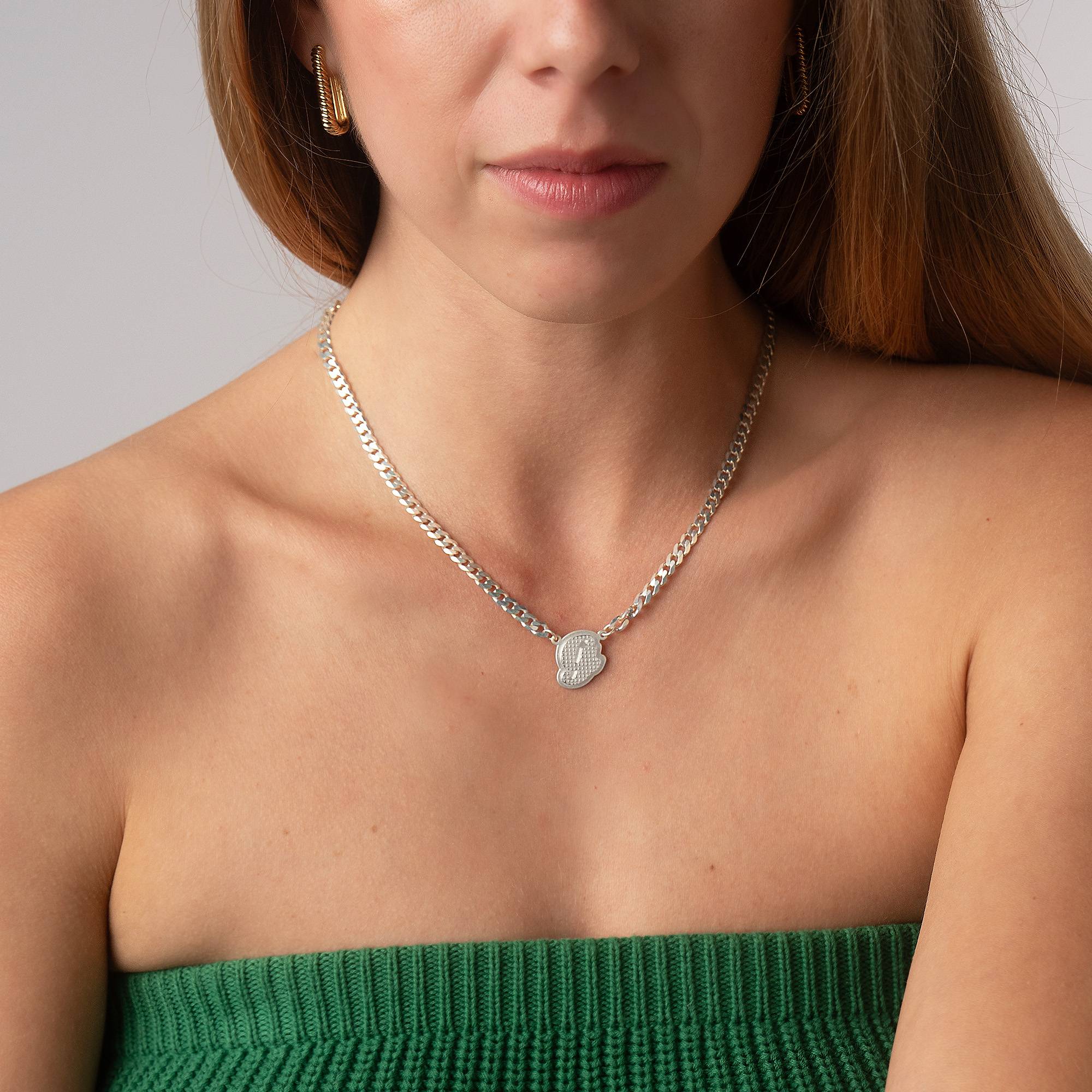 Iconic Double Plated Intial Necklace in Sterling Silver - Image 5