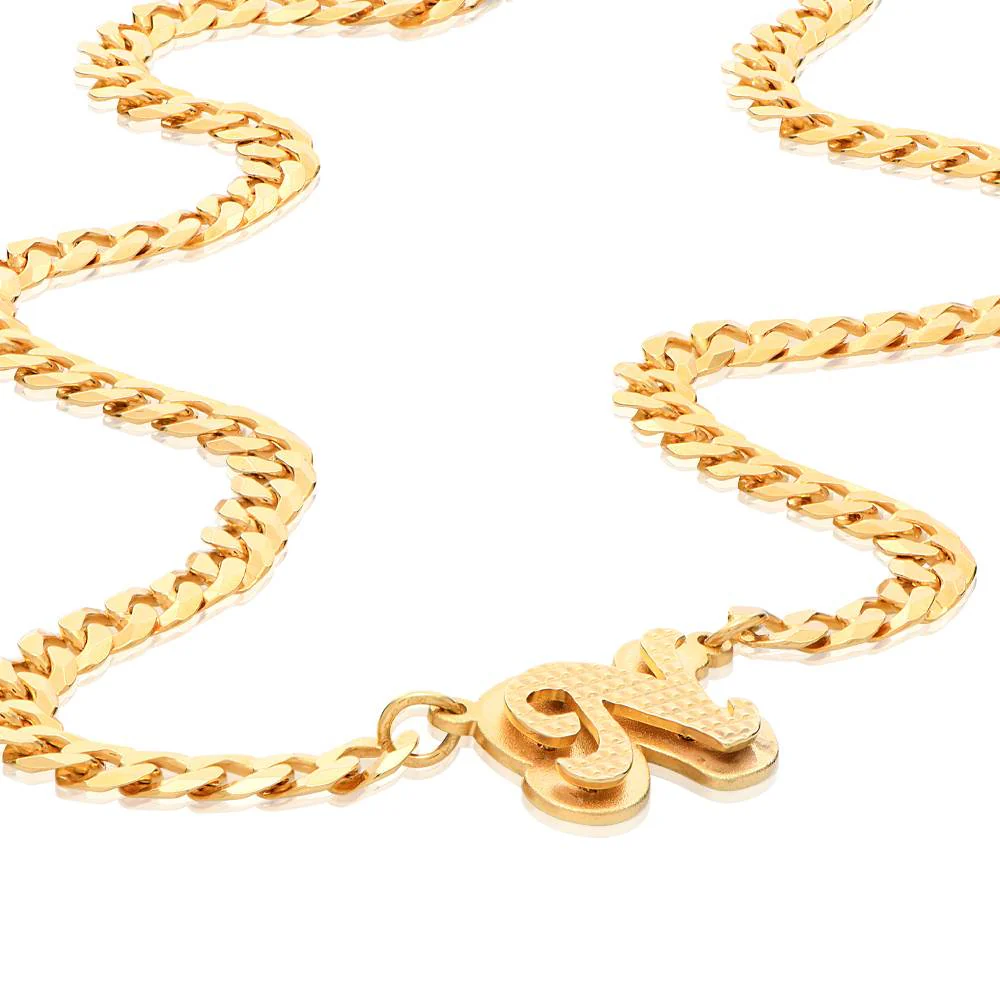 Iconic Double Plated Intial Necklace in 18K Gold Vermeil - Image 4