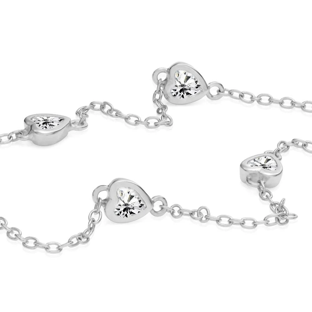 Charli Heart Chain Name Necklace in Sterling Silver - Image 4